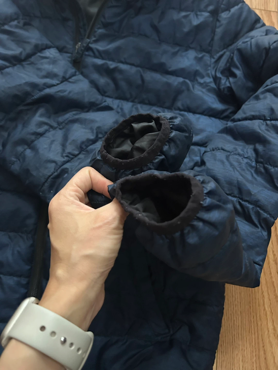 H&M Navy Blue Puffer Jacket Size 14Y+ - photo 3