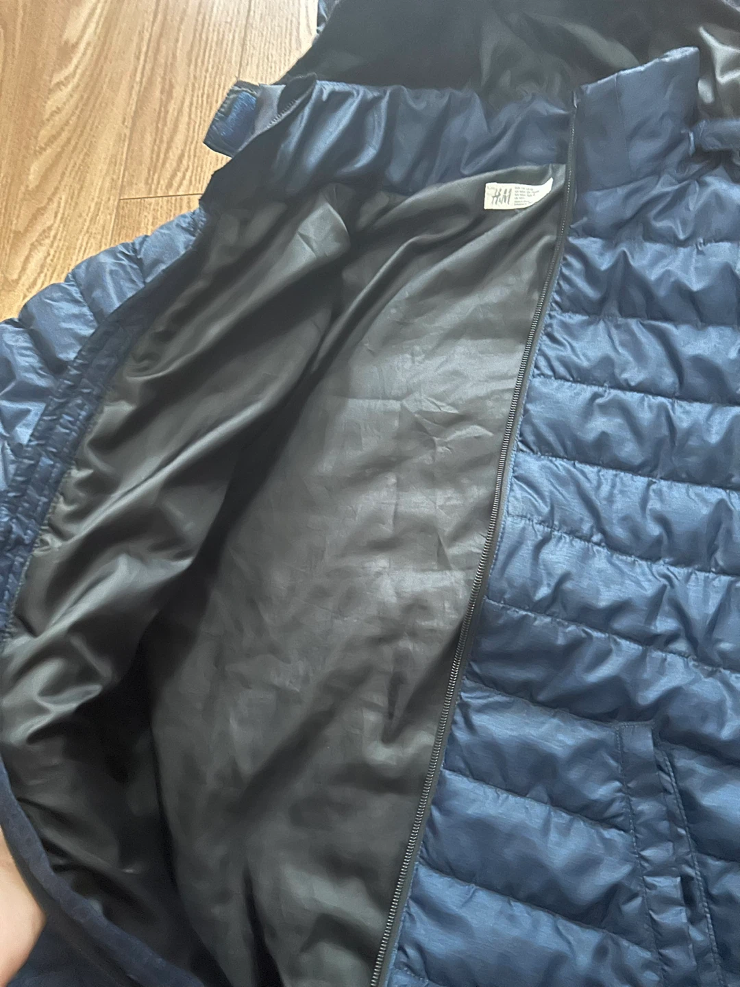 H&M Navy Blue Puffer Jacket Size 14Y+ - photo 4