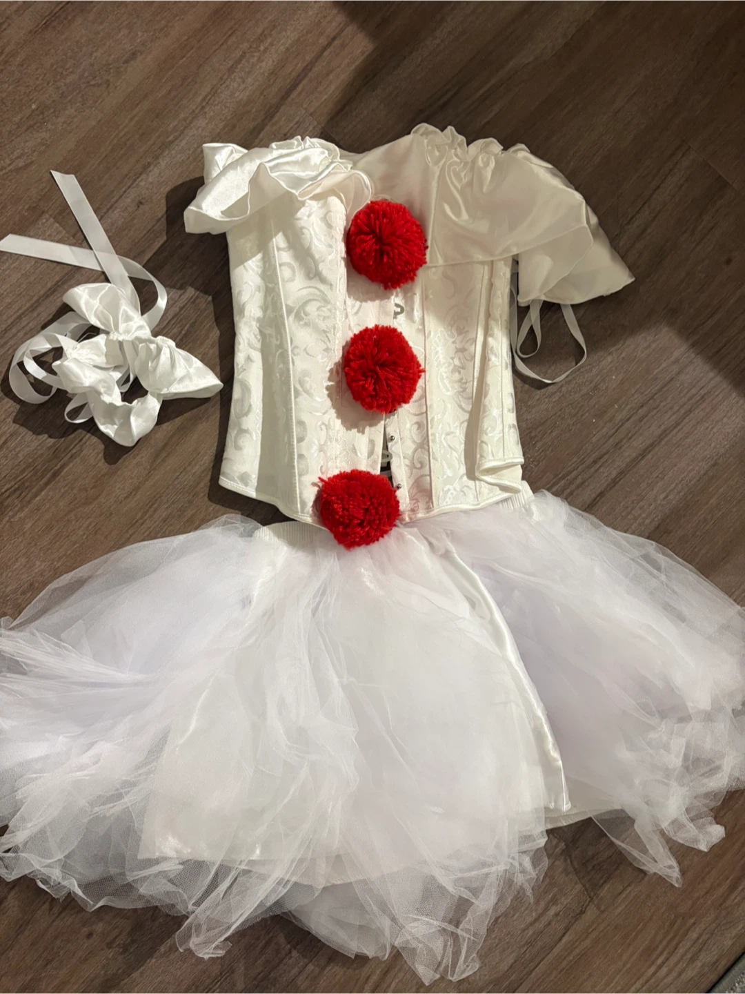 White Clown Corset Costume