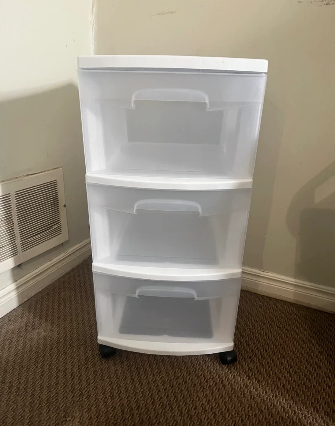 Sterilite 3-Drawer Rolling Storage Cart