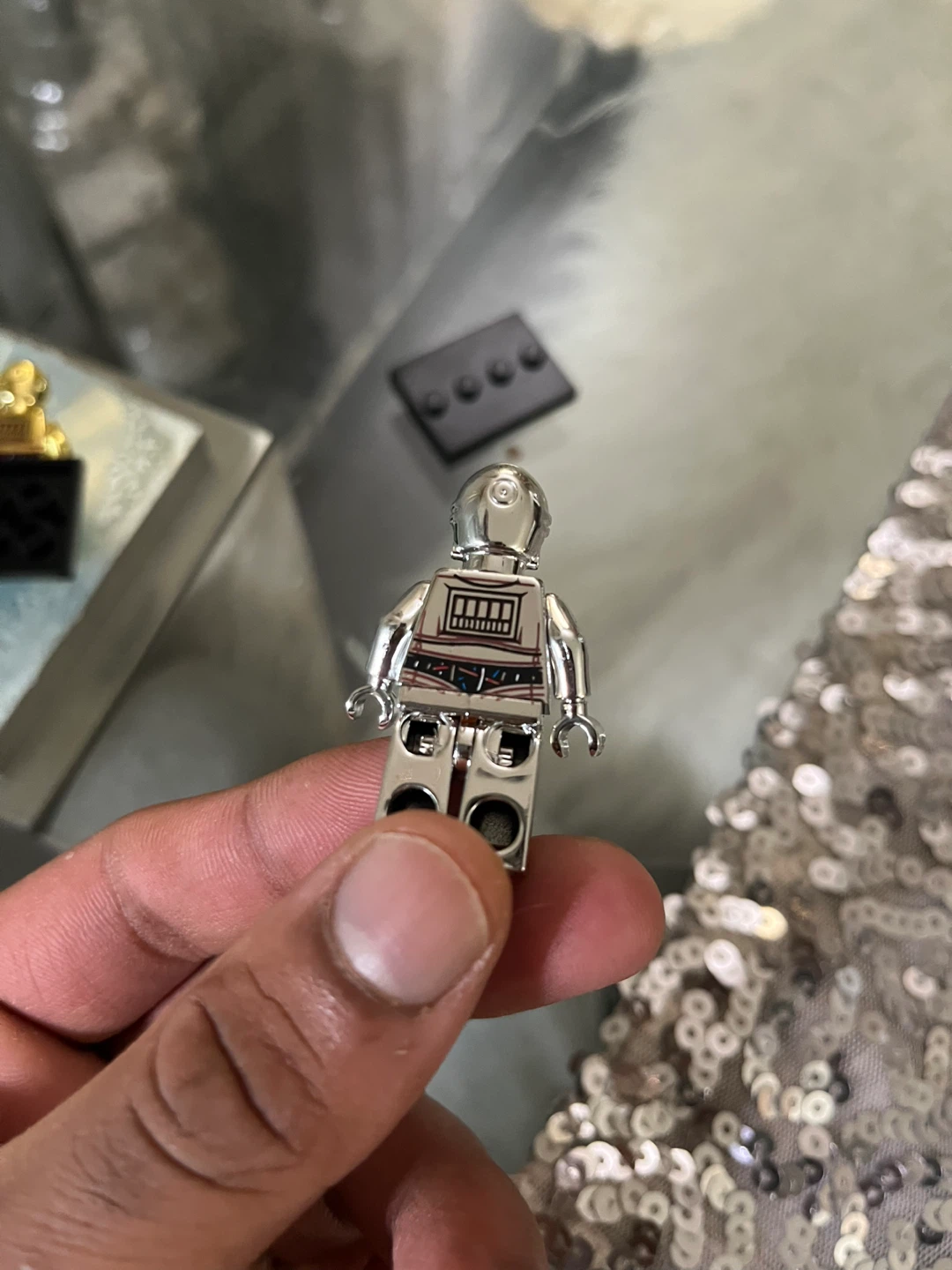 LEGO Star Wars C-3PO custom Minifigure Chrome Finish - photo 2