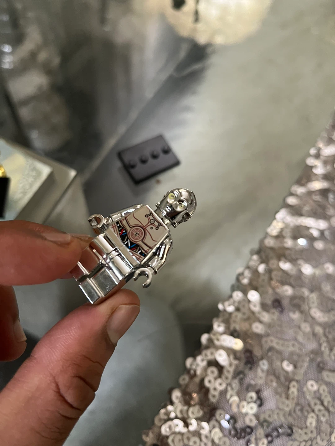LEGO Star Wars C-3PO custom Minifigure Chrome Finish - photo 3