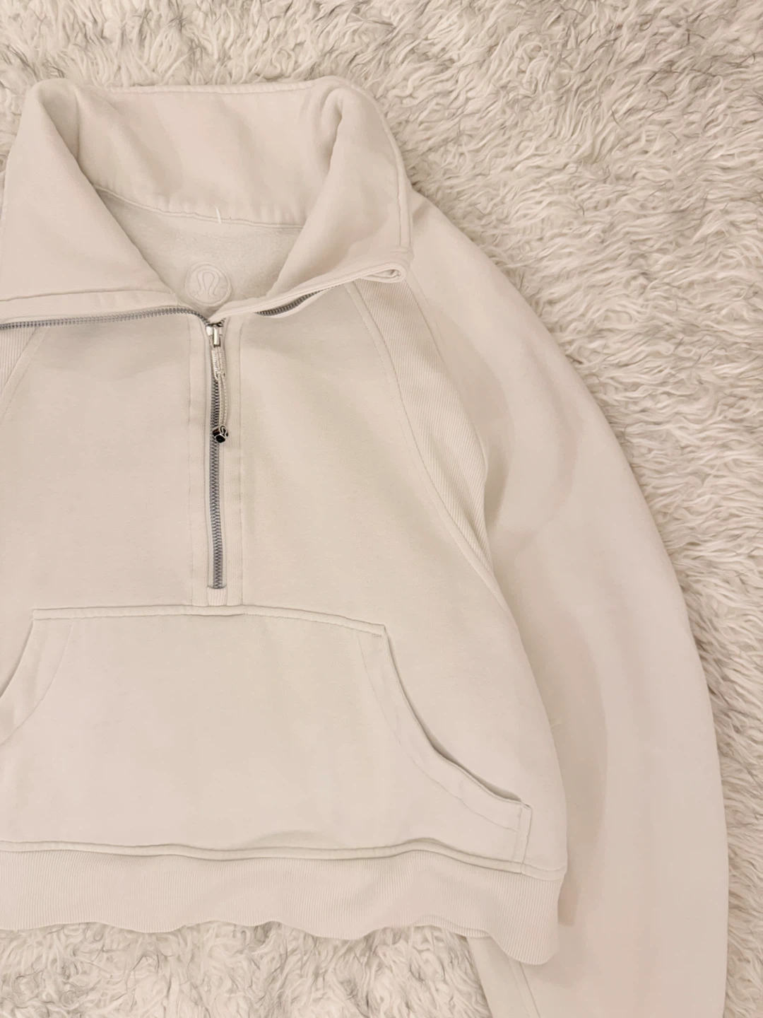 Lululemon Scuba Oversized Funnel Neck Half Zip - Bone - photo 2