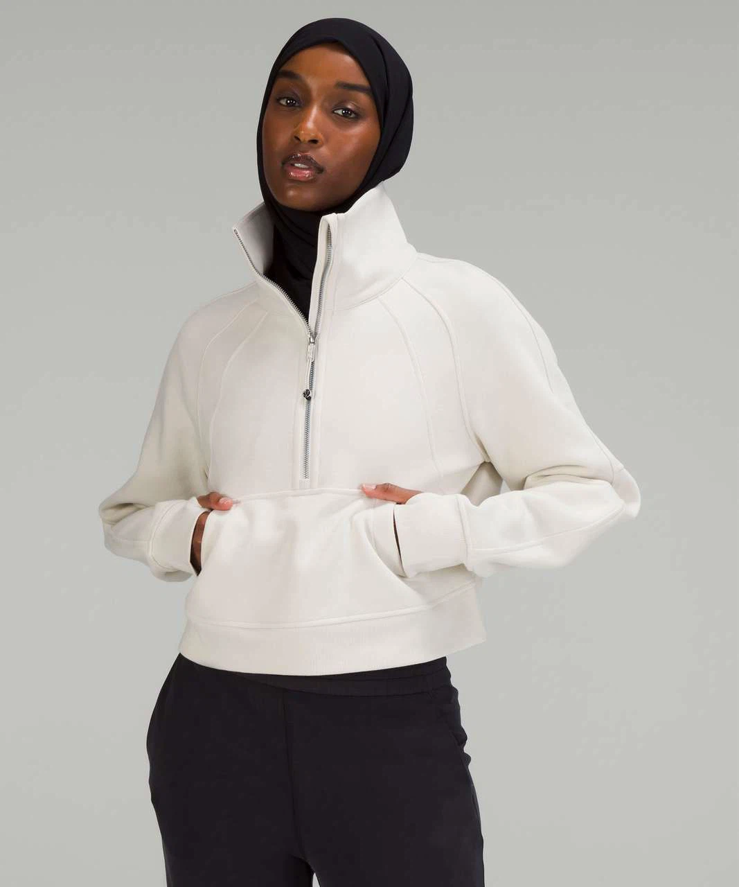 Lululemon Scuba Oversized Funnel Neck Half Zip - Bone - photo 5