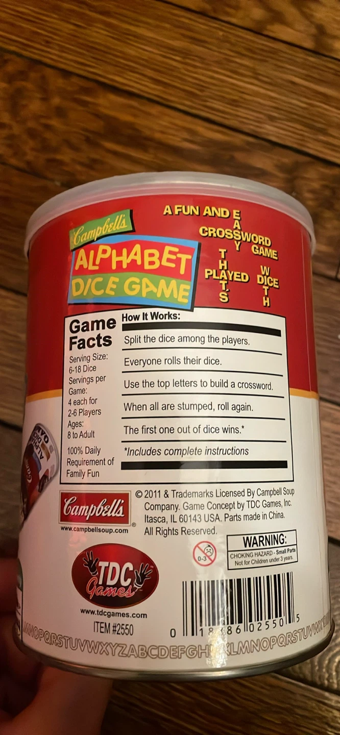 Campbell's Alphabet Dice Game - photo 2