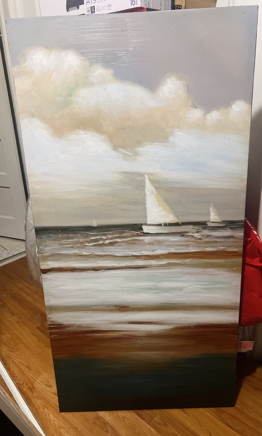 Large Sailboat Seascape Wall Art