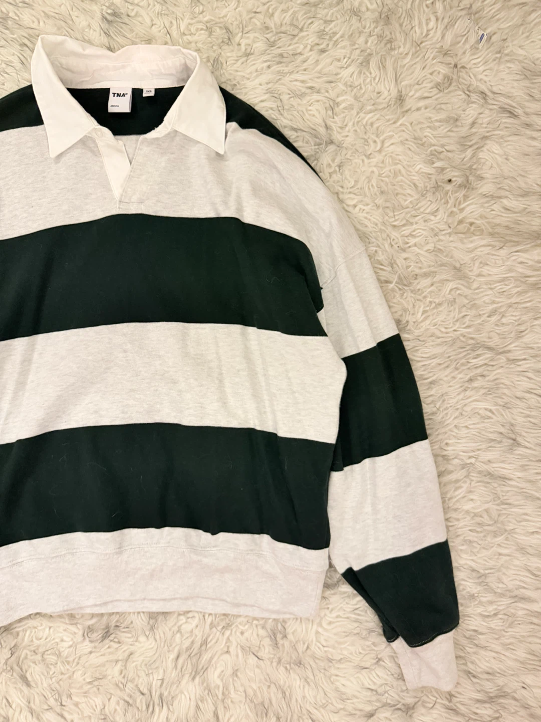 Aritzia Mighty Cotton™ ‘Lomu’ Polo - Trek Green/Heather Chrome - photo 2