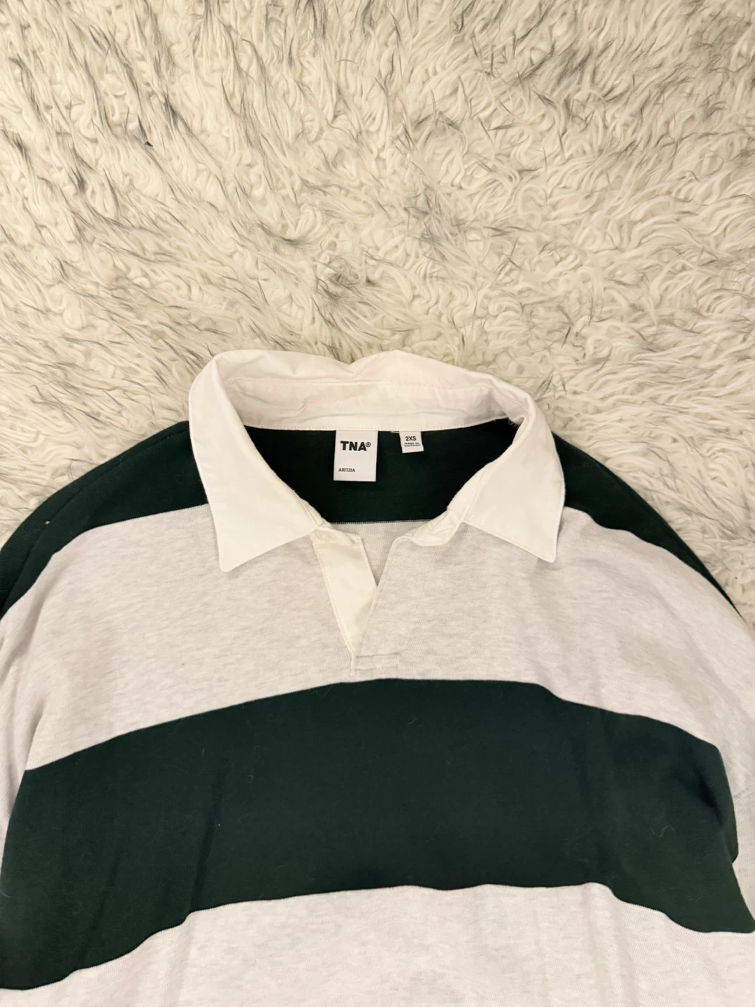 Aritzia Mighty Cotton™ ‘Lomu’ Polo - Trek Green/Heather Chrome - photo 3