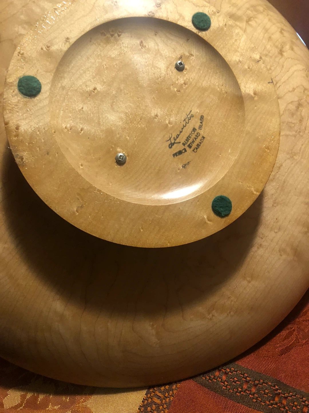 Handcrafted Wooden Serving Bowl Lazy Susan - photo 2