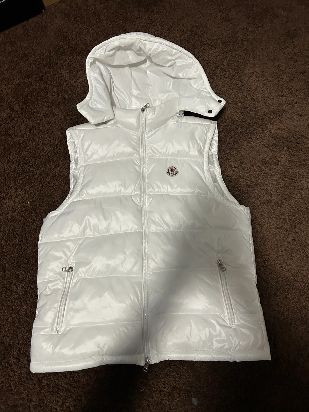 Moncler White Down Vest