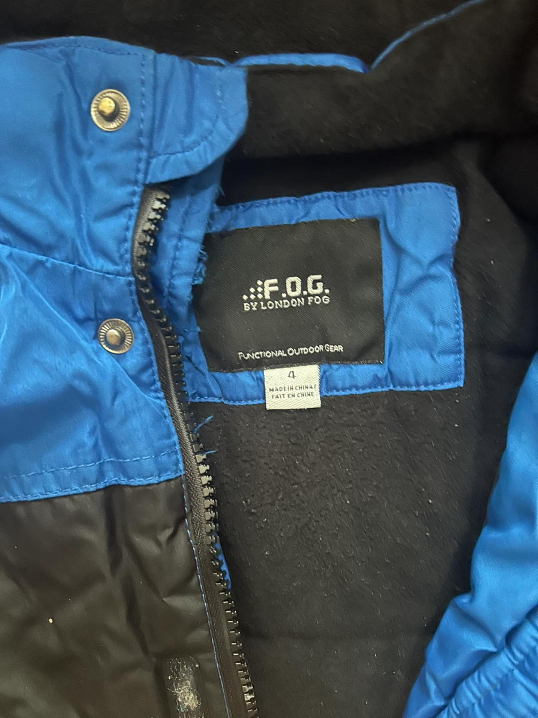 Kids Winter Jacket Blue/Black/Green Size 4 - photo 3