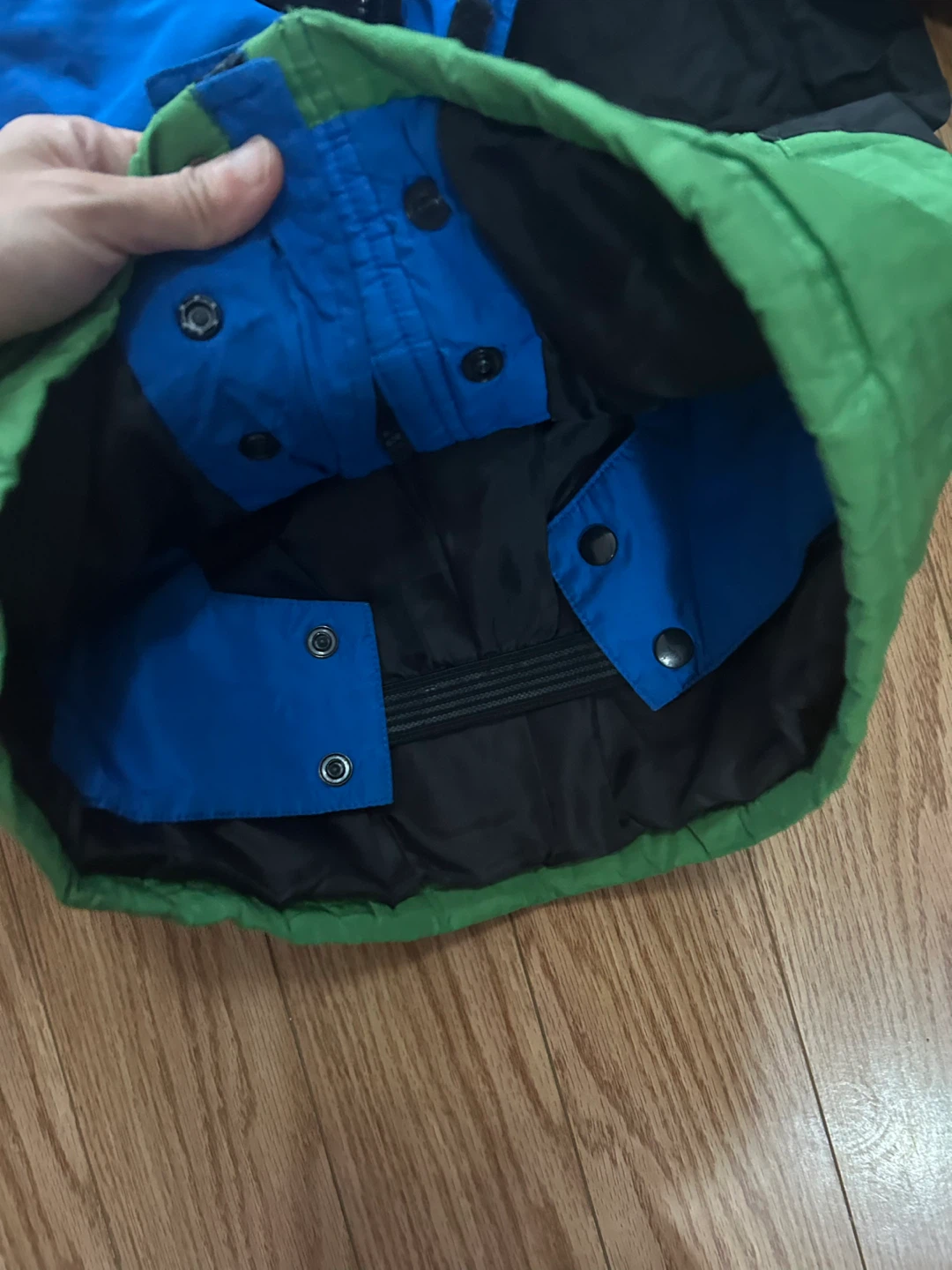 Kids Winter Jacket Blue/Black/Green Size 4 - photo 4