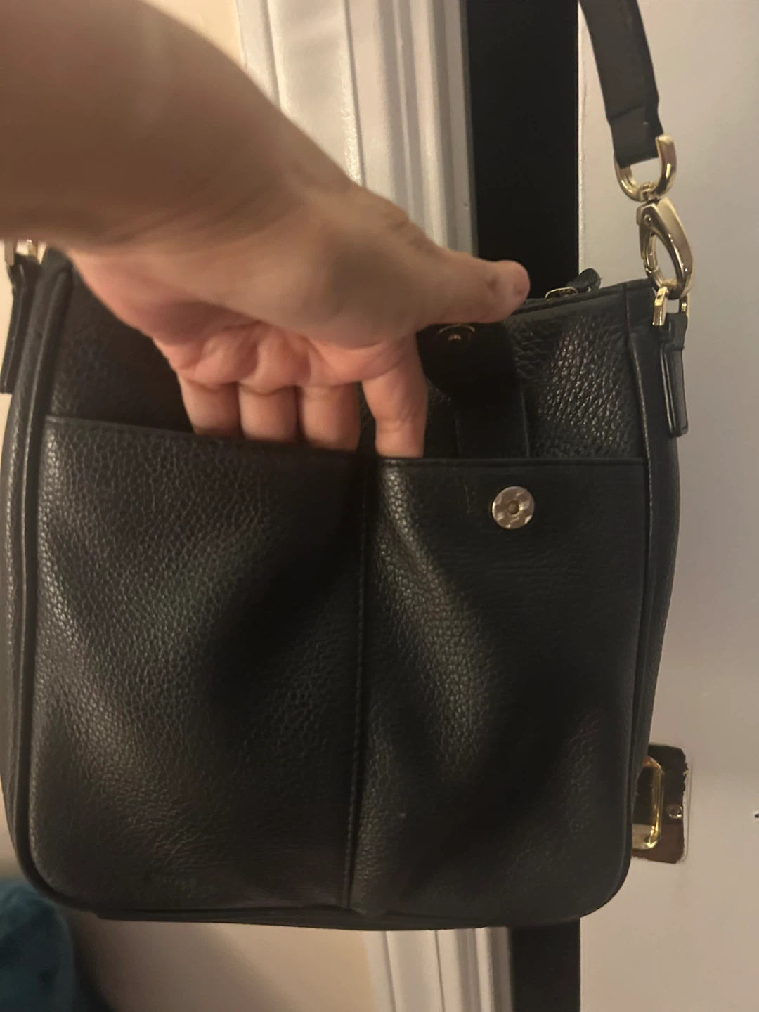 Black Leather Crossbody Bag - photo 5