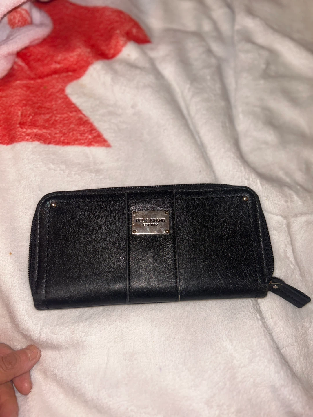 Relic Brand Black Zip-Around Wallet