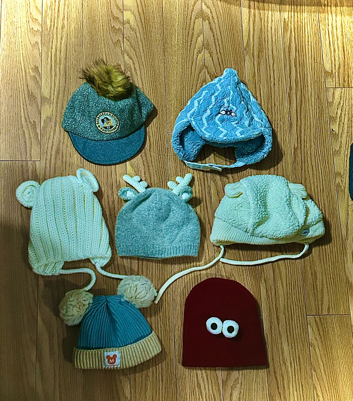 Assorted Toddlers Winter Hats Bundle Size 1-3