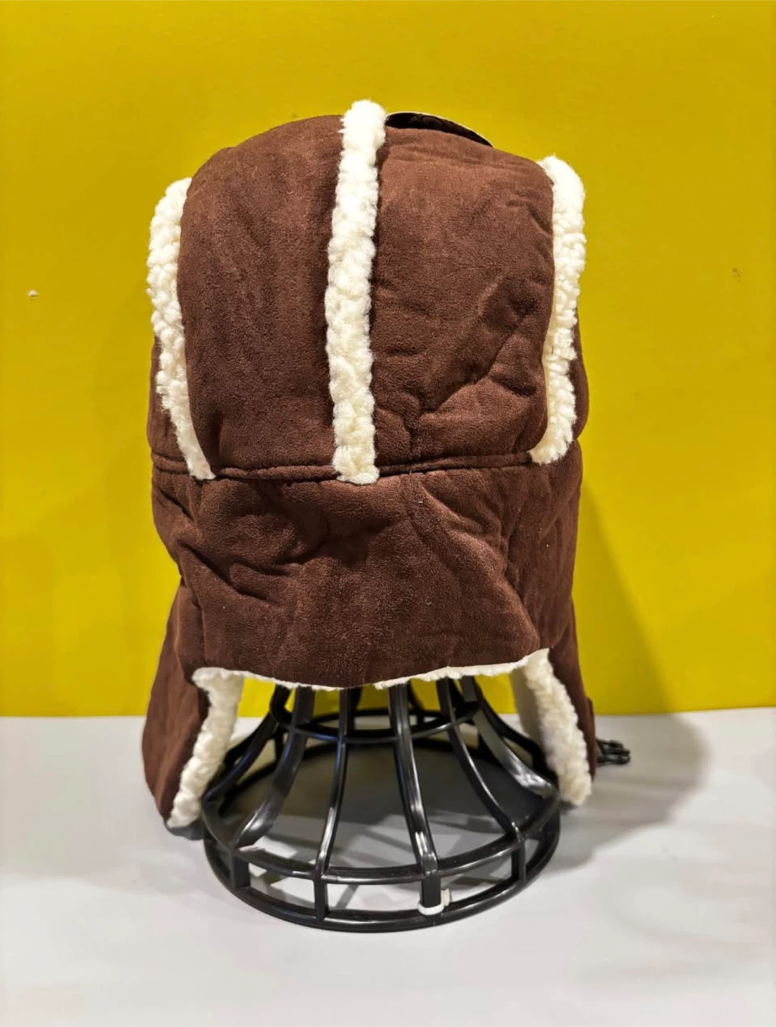 Brown Faux Shearling Trapper Hat - photo 3