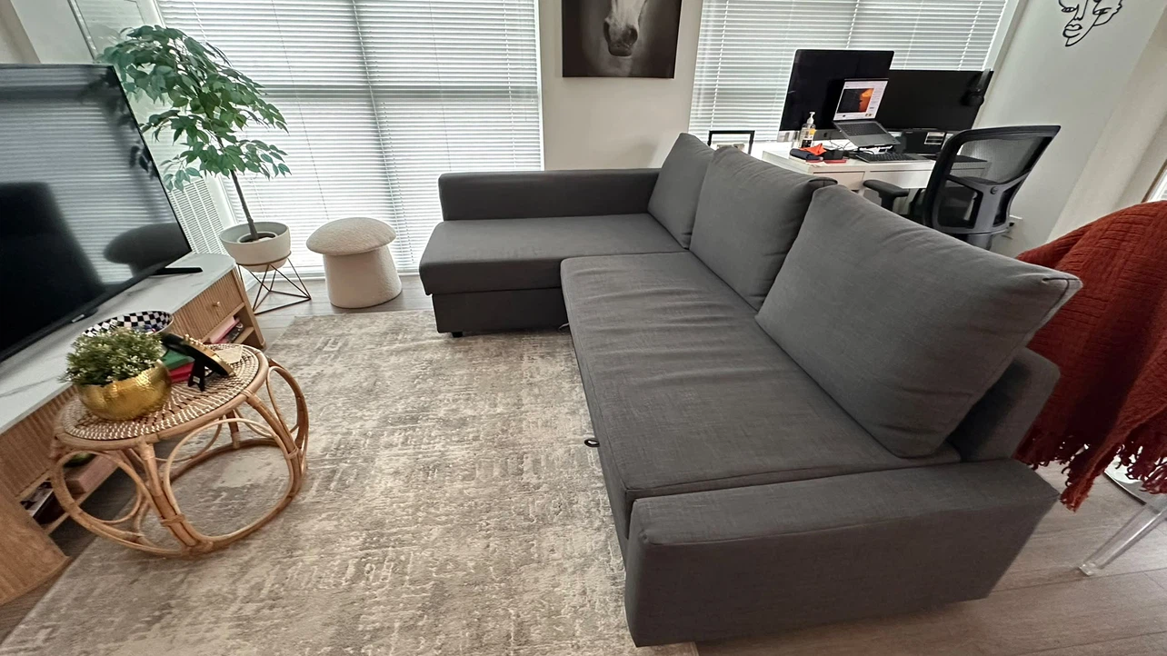 IKEA FRIHETEN grey sectional sofa bed - photo 2