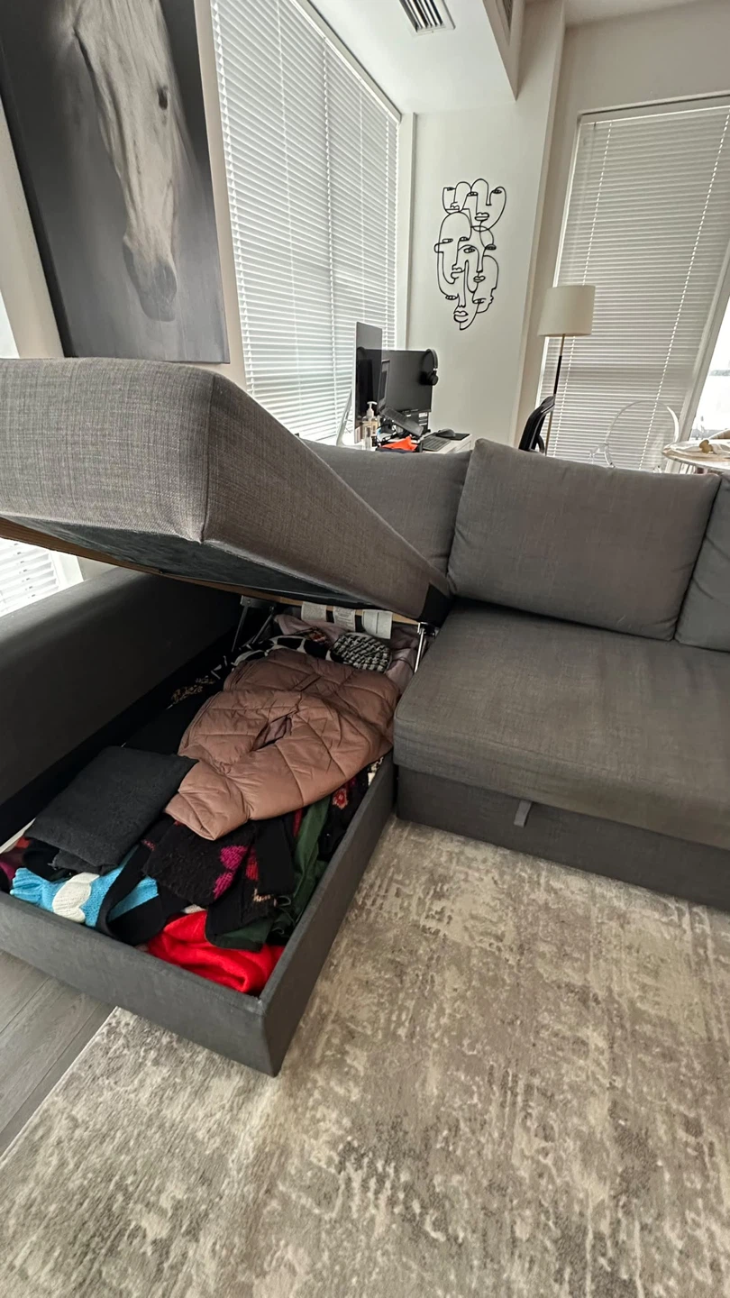 IKEA FRIHETEN grey sectional sofa bed - photo 4