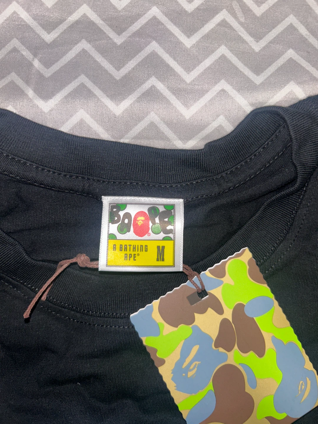 A Bathing Ape T-Shirt Black Blue Camo - photo 2