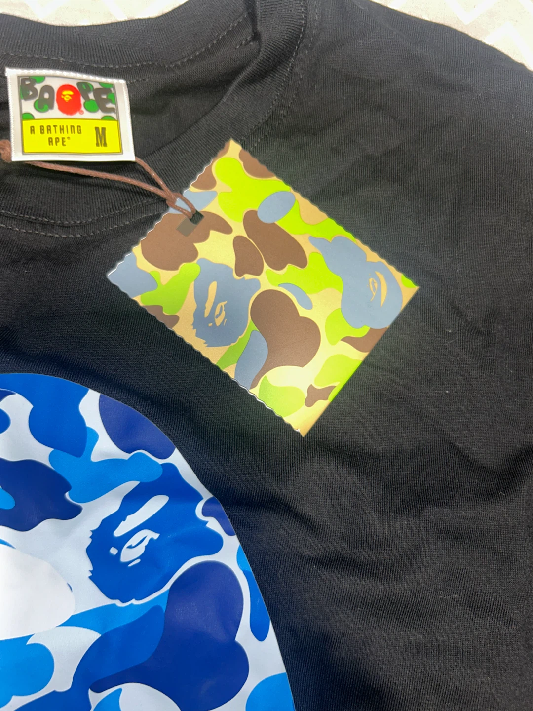 A Bathing Ape T-Shirt Black Blue Camo - photo 3