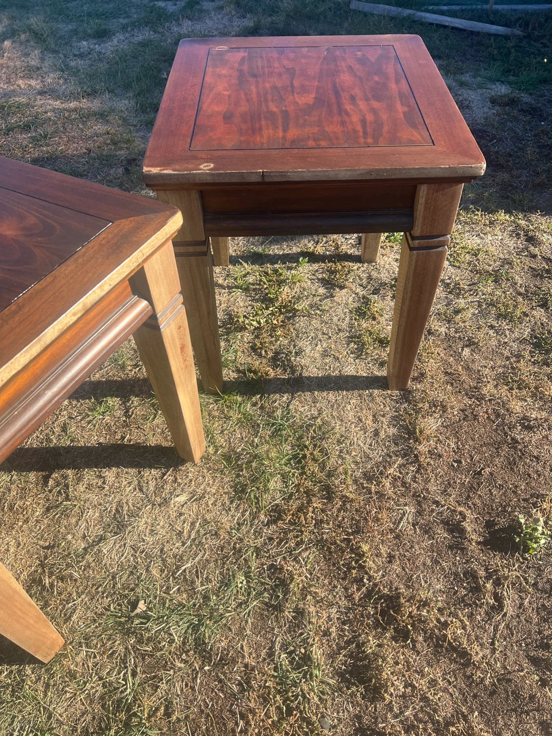 Matching Pair of Refinished End Tables - photo 2