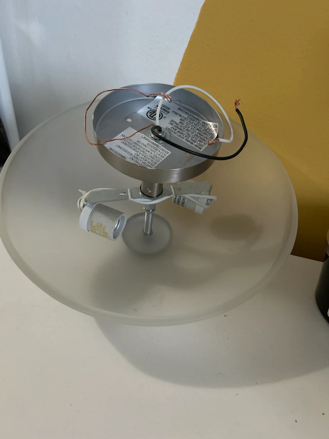 Globe Electric Frosted Glass Flush Mount Ceiling Light - photo 2