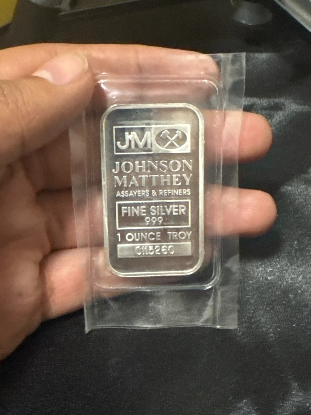 Johnson Matthey 1 Ounce Fine Silver Bar