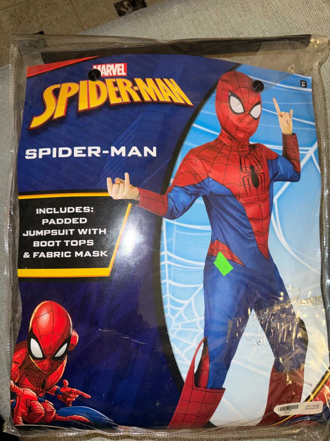 Marvel Spider-Man Costume Child Size S