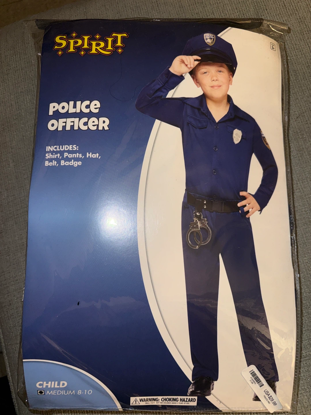 Spirit Police Officer Costume Child Medium