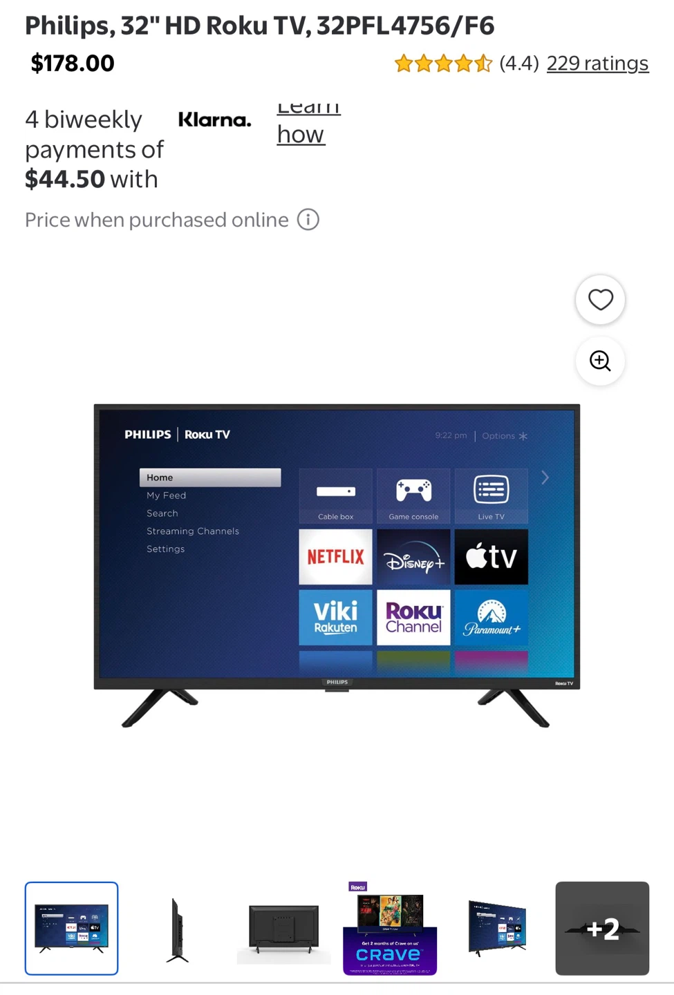 Philips 32-inch Roku TV - photo 2
