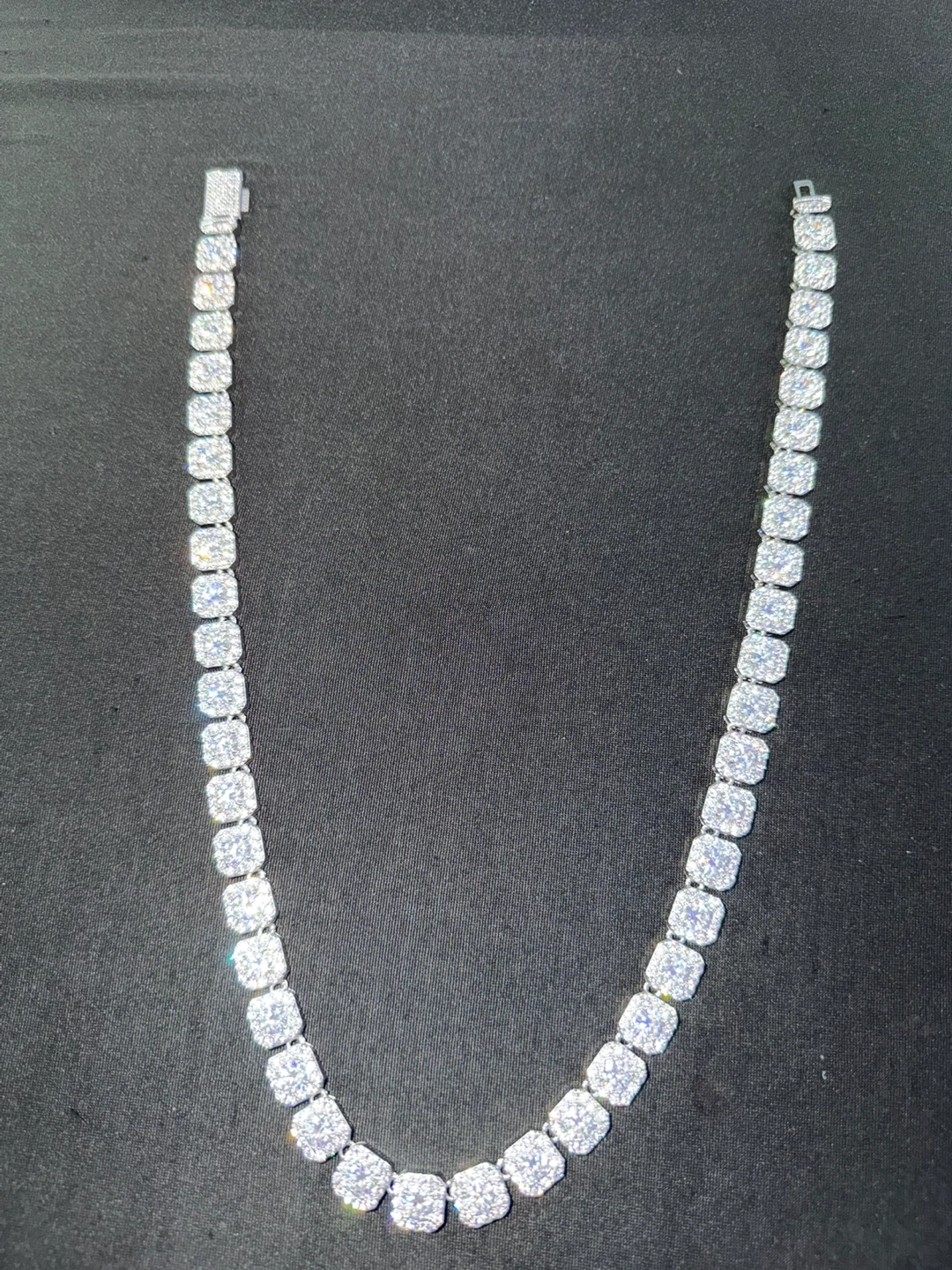 Cubic Zirconia silver tone  Tennis Necklace