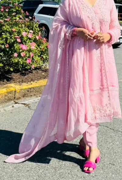 Pink Embroidered Shalwar Kameez Suit