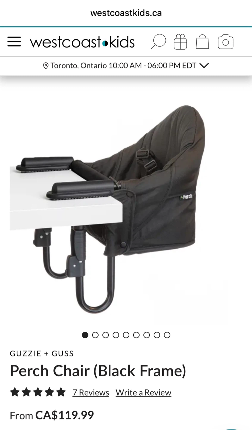 Perch Chair with Black Frame