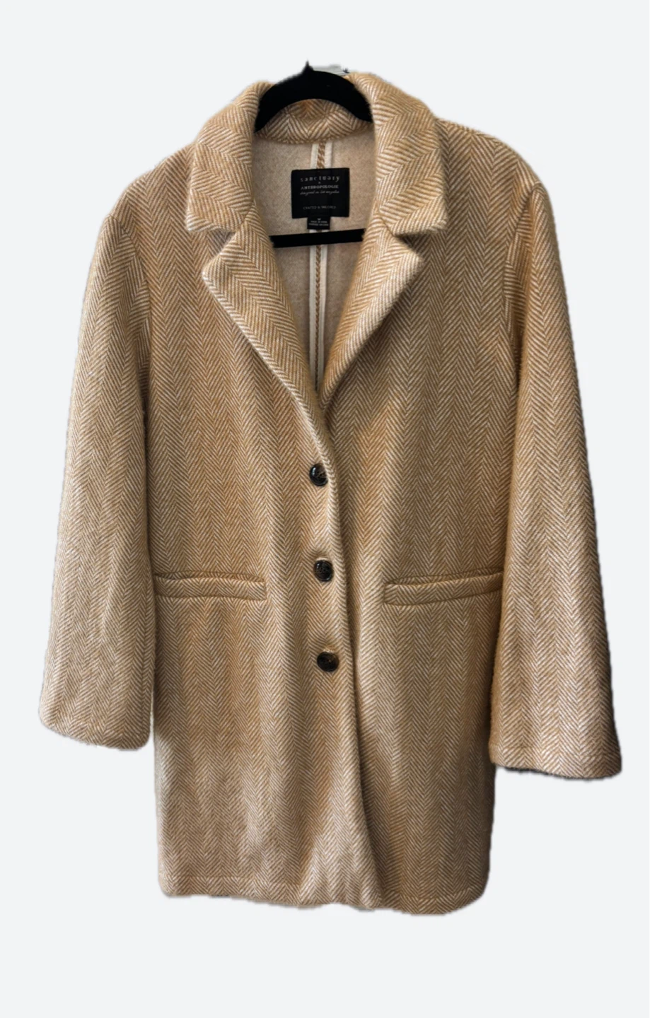 NEW Sanctuary for Anthropologie Herringbone Coat