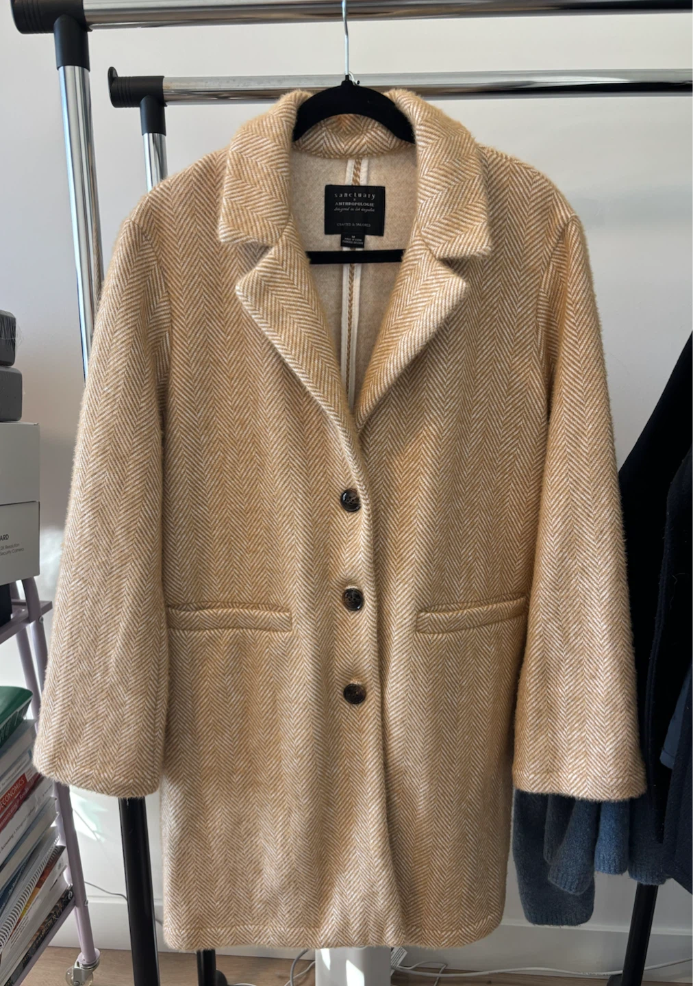NEW Sanctuary for Anthropologie Herringbone Coat - photo 2