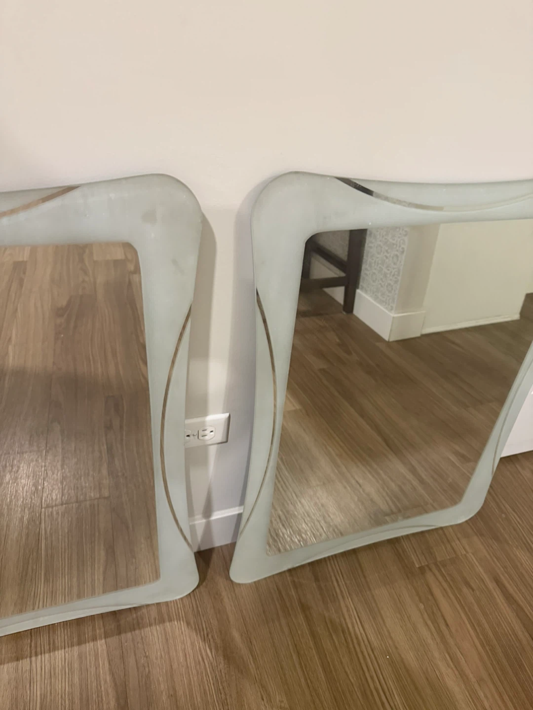Set of 2 Domino Silver Mirrors - photo 2