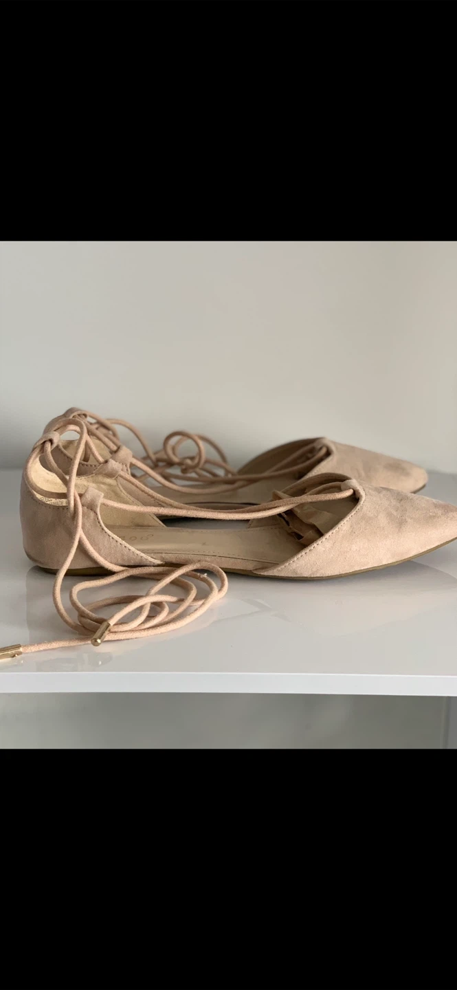 Bamboo Blush/Beige Lace-up Flats - photo 3