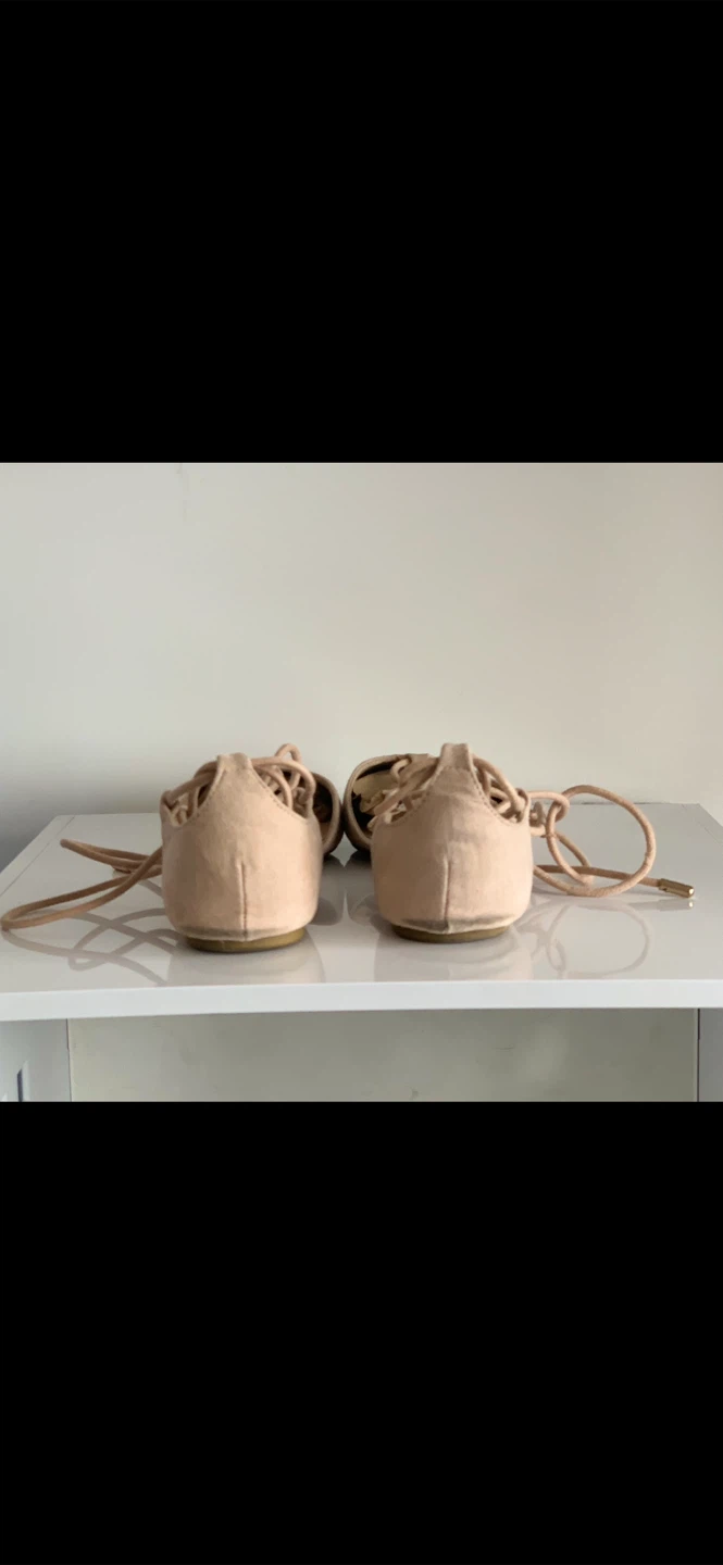 Bamboo Blush/Beige Lace-up Flats - photo 4
