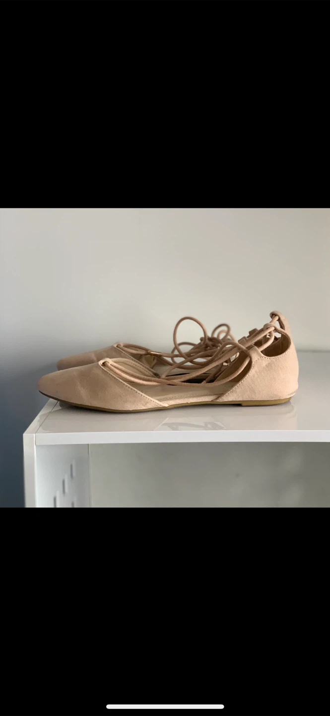 Bamboo Blush/Beige Lace-up Flats - photo 5