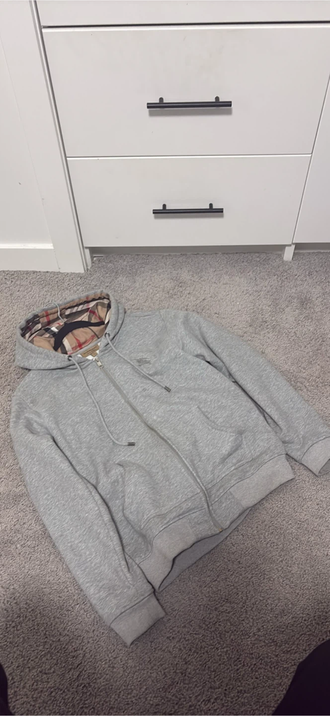 Burberry Zip-Up Hoodie Grey - photo 3