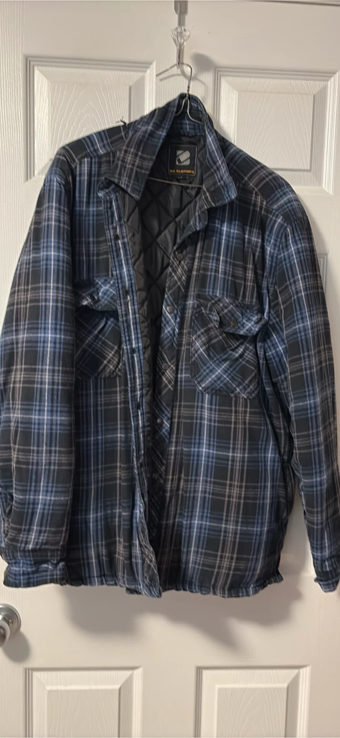 BC Clothing Quilted Flannel Shirt Jacket