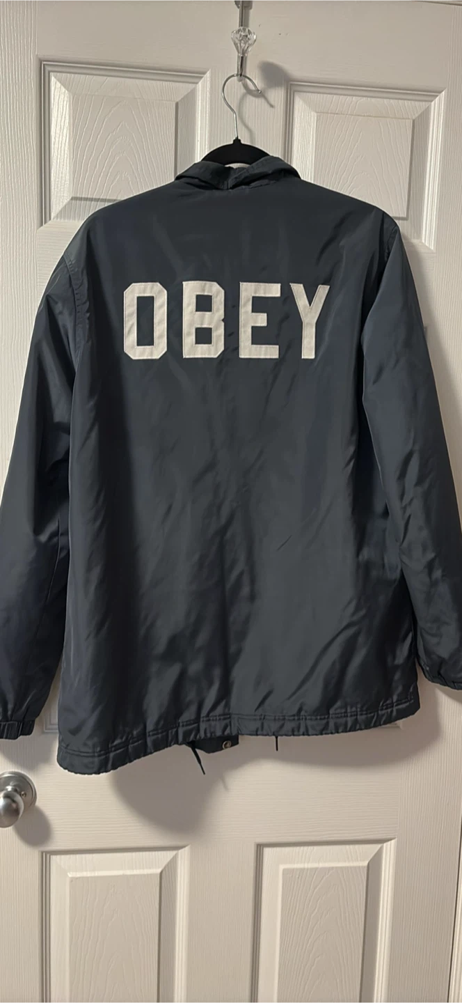 Obey Coaches Jacket - Black - photo 3