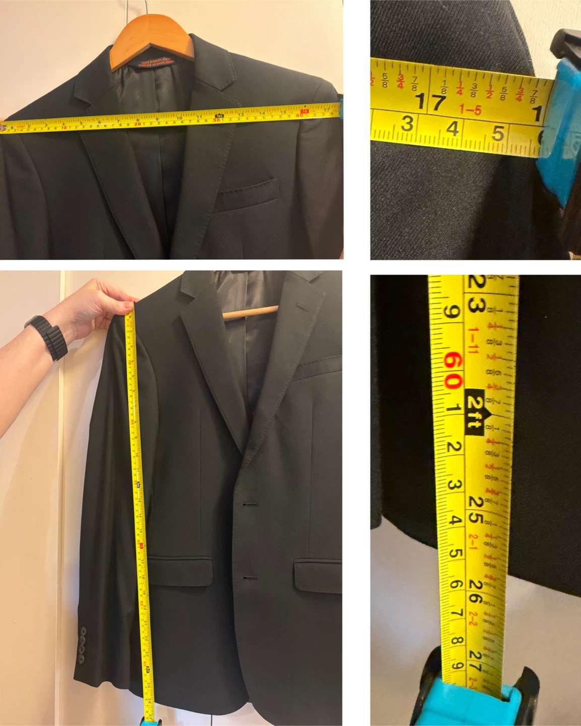 Moores/Egara Skinny Fit Stretch Suit - Black - 36R / 30W - photo 4