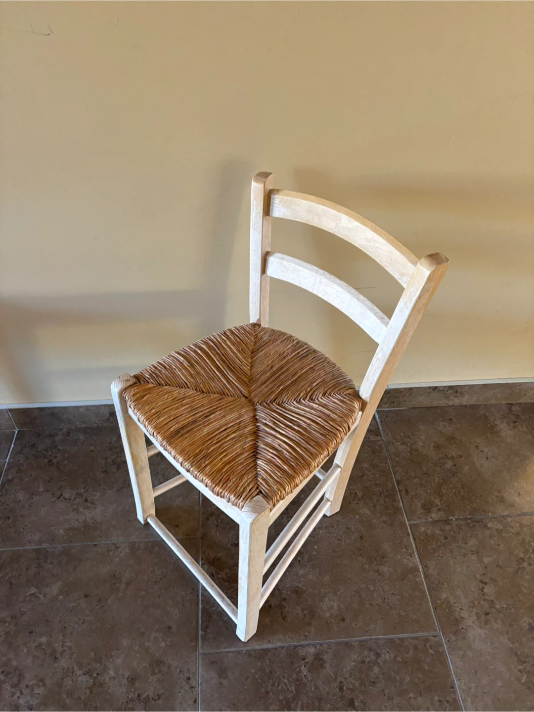 Woven seat chair wood (smaller) bench stool vanity - photo 5