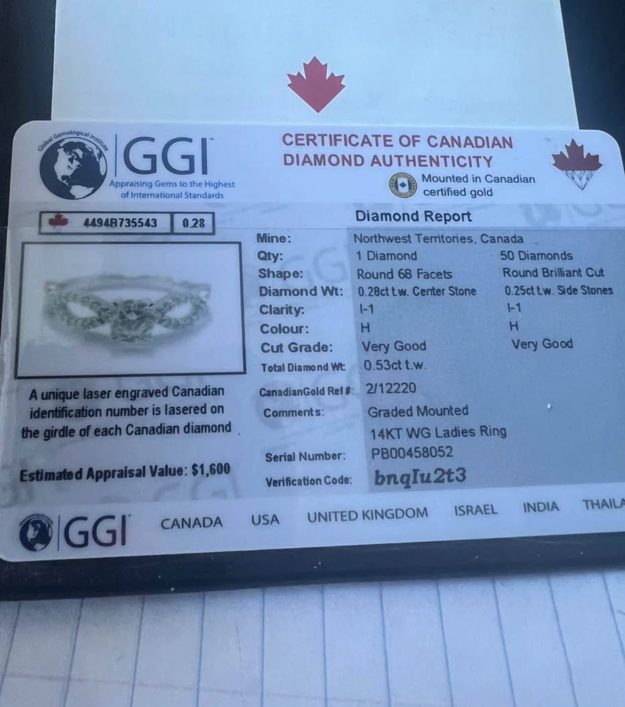 14KT White Gold Canadian Diamond Ring Set - photo 3