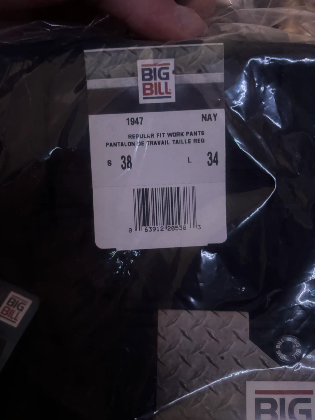 Big Bill 1947 Regular Fit Work Pants - Navy, 38x34 - photo 5