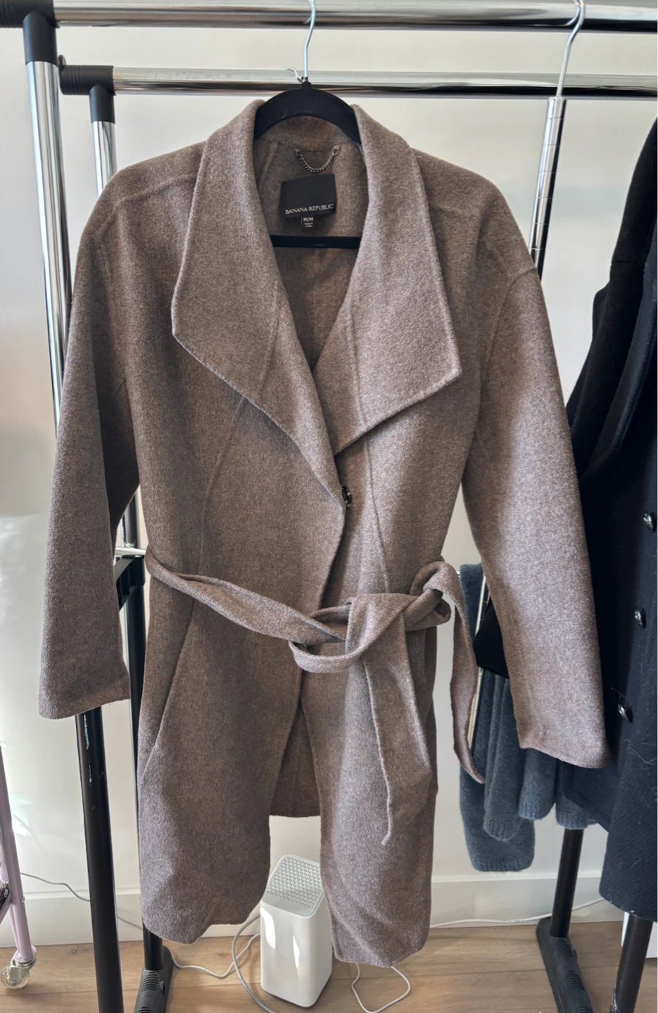 Banana Republic Italian Wool Blended Belted Coat - Taupe - photo 3