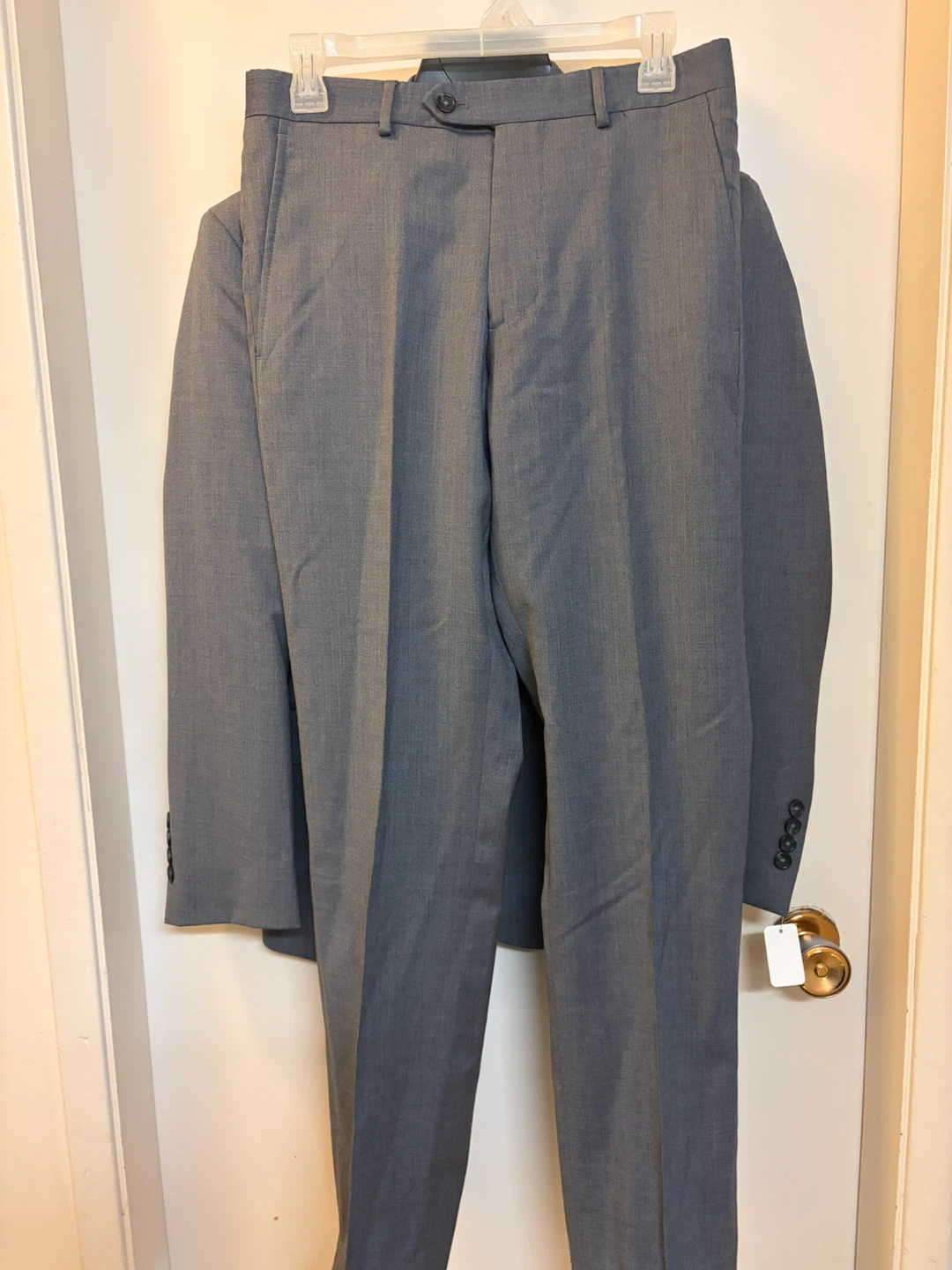 Moores/Pronto Uomo Platinum Wool Suit 34 Short 28 Waist - photo 5