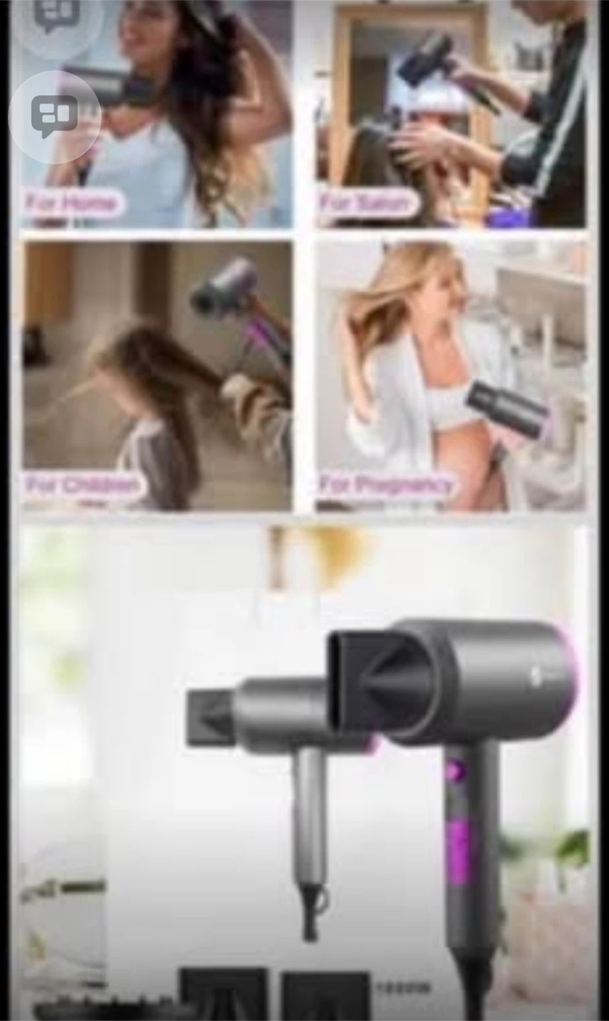 Hair dryer with diffuser and 2 concentrator nozzles - photo 4