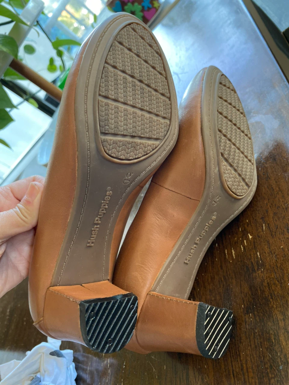 Hush Puppies Tan Leather Block Heels - photo 2